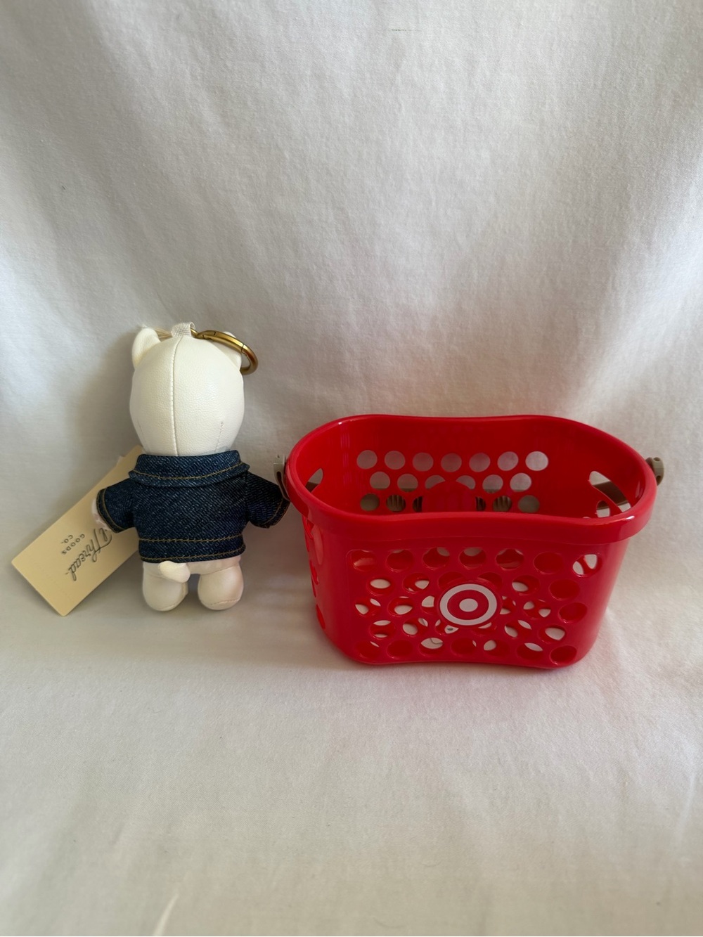 Target Blue Jeans Bullseye Bag Charm with Target Mini Shopping Basket - Picture 2 of 6